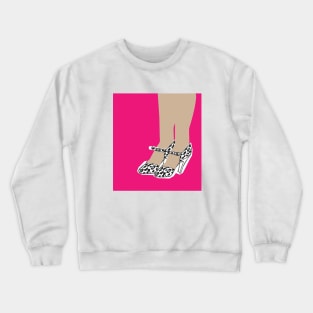 40's style cheetah heels Crewneck Sweatshirt